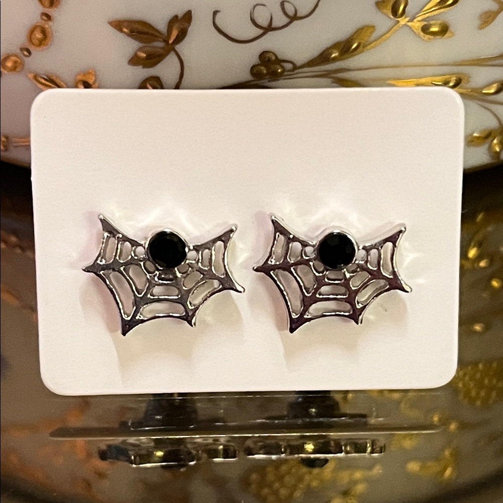 Spider Web Stud Earrings